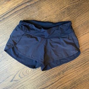 Black lululemon running shorts size 2-4
